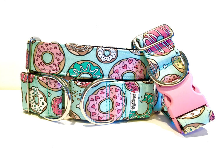 NEW! Large Dog "D'Oh Nuts" - Hybrid Martingale & Buckle Collar