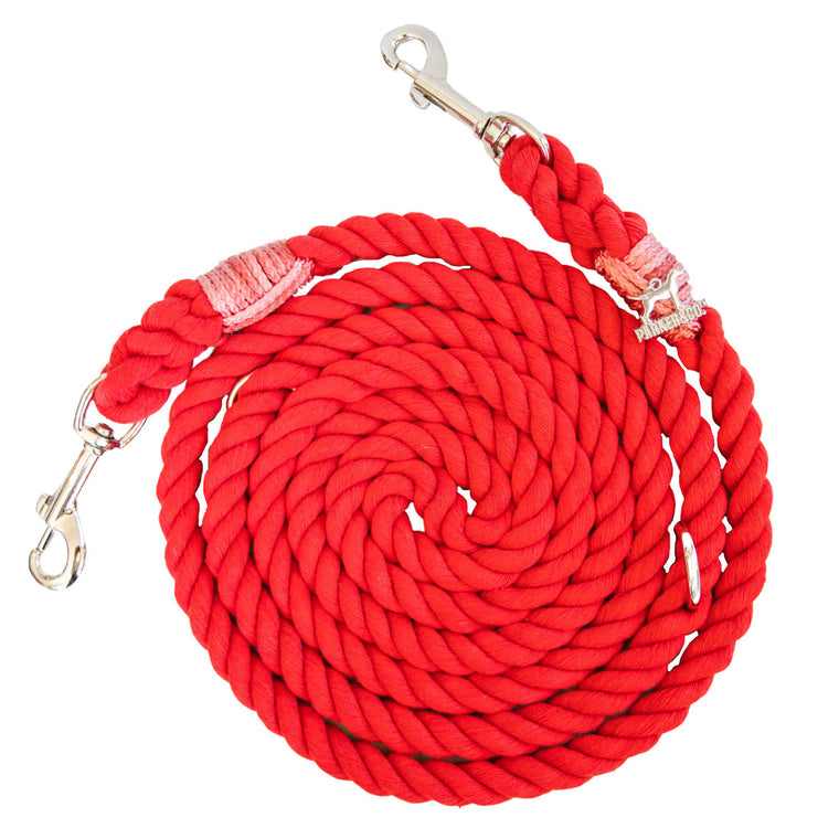 6-In-1 Hands Free Cotton Rope Leash - 6 ft long - Multiple colors available