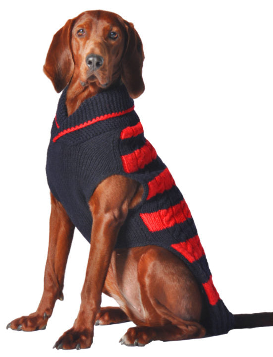 Large Dog Wool Sweater - "Rugby" - FINAL SALE