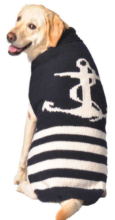Large Dog Wool Sweater - "Sailor"