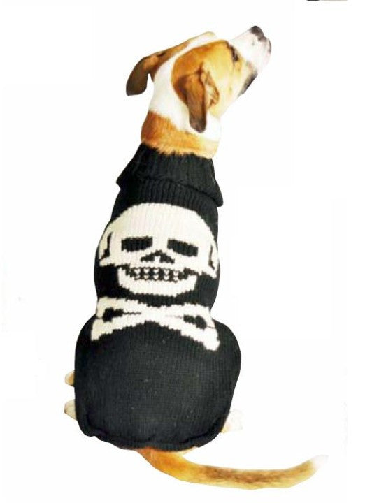 Large Dog Wool Sweater - "Skull"
