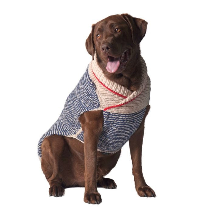 Large Dog Wool Sweater- "Spencer Shawl Collar"