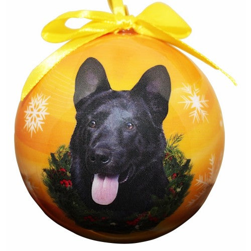 Christmas Ornament - German Shepherd, Black