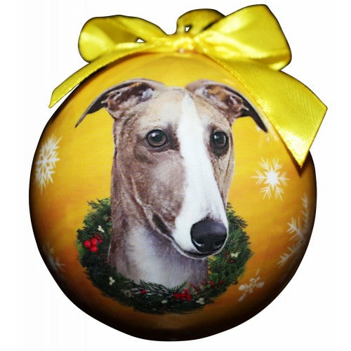 Christmas Ornament - Greyhound, Fawn & White