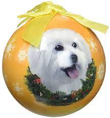 Christmas Ornament - Maltese Puppy Cut