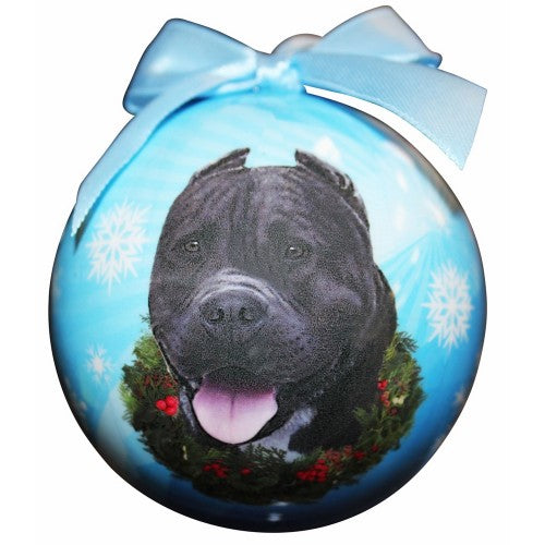Christmas Ornament - Pit Bull, Black