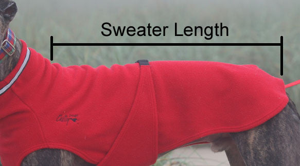 Dog Sweater for Long & Lean Dogs - Red