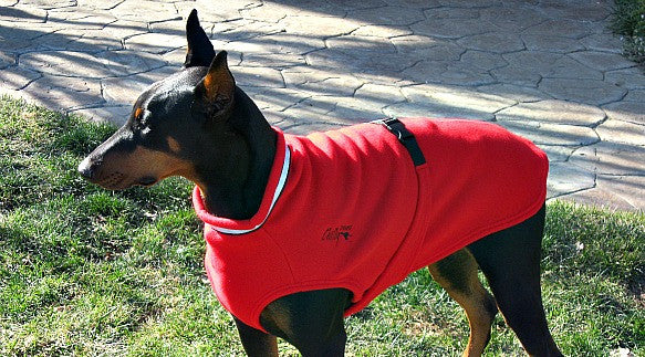 Fleece Dog Sweater - Red