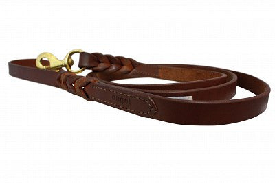 Leather Braided Leash with Double Handle